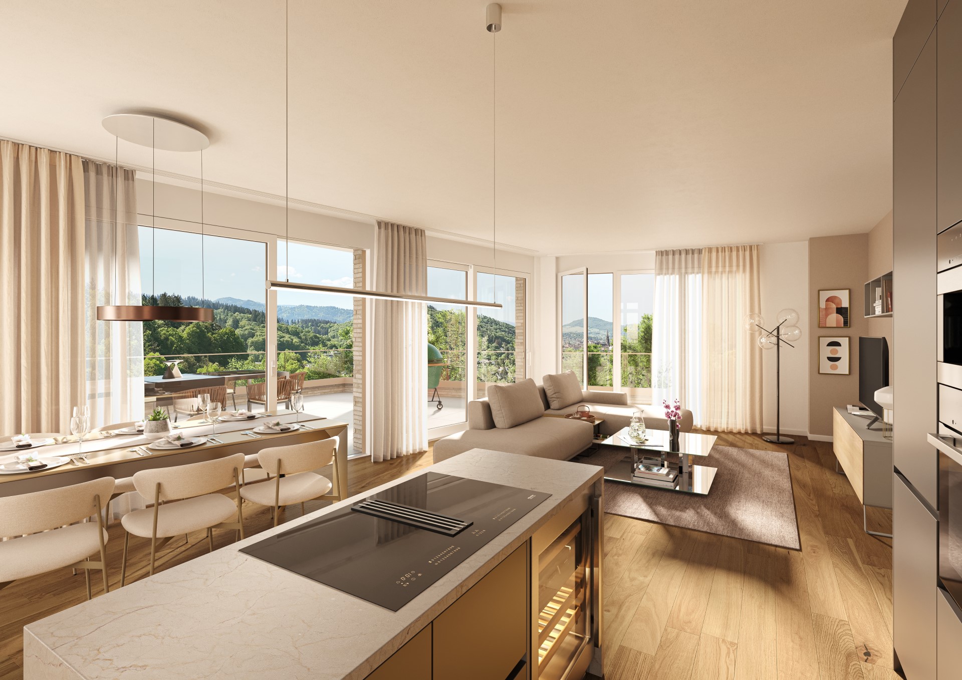 Visualisierung - Wohn-Esszimmer